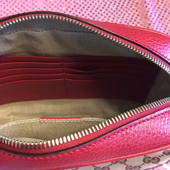 Authentic Gucci GG Crossbody Bag Brown Red - Picture 3 of 9